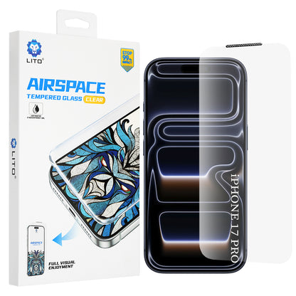 Zaštitna folija za ekran Lito Airspace Border za Apple iPhone 18 Pro / 17 Pro, Kaljeno staklo, Full Glue