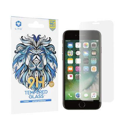 Zaštitna folija za ekran Lito Classic za Apple iPhone SE (2022) / SE (2020) / 8 / 7, Kaljeno staklo, Full Glue, 2.5D