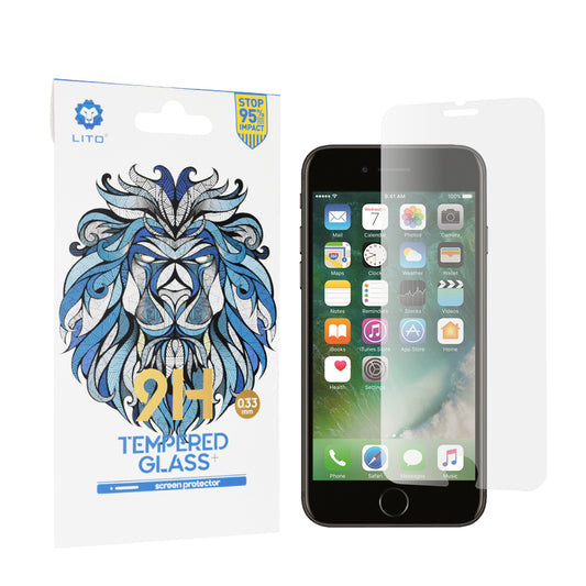 Zaštitna folija za ekran Lito Classic za Apple iPhone SE (2022) / SE (2020) / 8 / 7, Kaljeno staklo, Full Glue, 2.5D