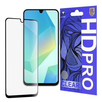 Zaštitna folija za ekran Lito HD Pro Clear za Samsung Galaxy A16 5G A166 / A16 4G A165, Kaljeno staklo, Full Glue, Crna