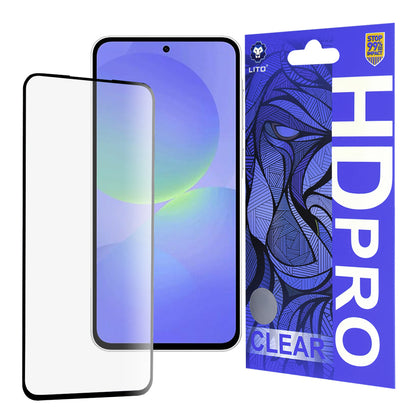 Zaštitna folija za ekran Lito HD Pro Clear za Samsung Galaxy A36 A366, Kaljeno staklo, Full Glue, Crna