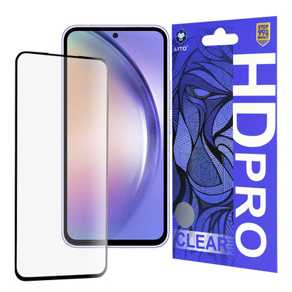 Zaštitna folija za ekran Lito HD Pro Clear za Samsung Galaxy A54 A546, Kaljeno staklo, Full Glue, Crna