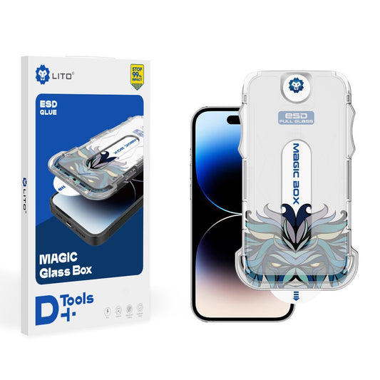 Zaštitna folija za ekran Lito Magic Glass Box D+ Tools za Apple iPhone 16, Kaljeno staklo, Full Glue