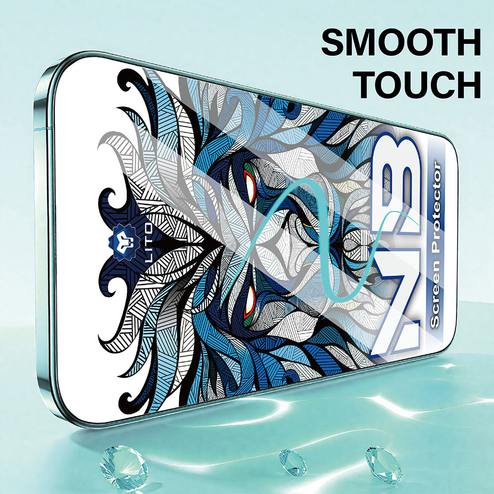 Folija za zaštitu ekrana Lito NB za Apple iPhone 17 Pro Max, Kaljeno staklo, Full Glue, Crna