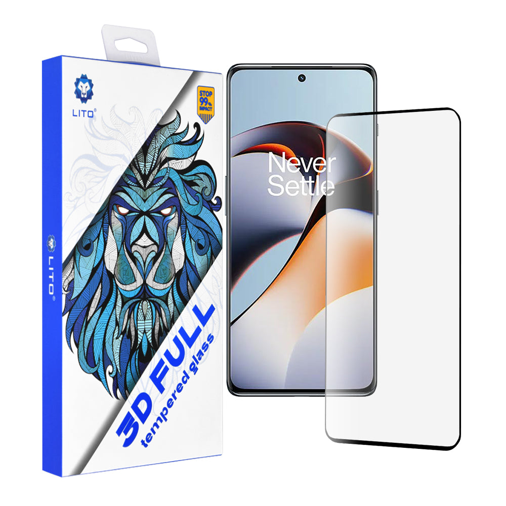 Zaštitna folija za ekran Lito za OnePlus 11R, Kaljeno staklo, Full Glue, 3D, Crna