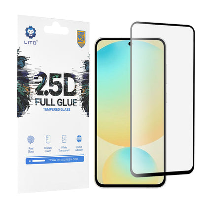 Zaštitna folija za ekran Lito za Samsung Galaxy S24 FE S721, Kaljeno staklo, Full Glue, 2.5D, Crna