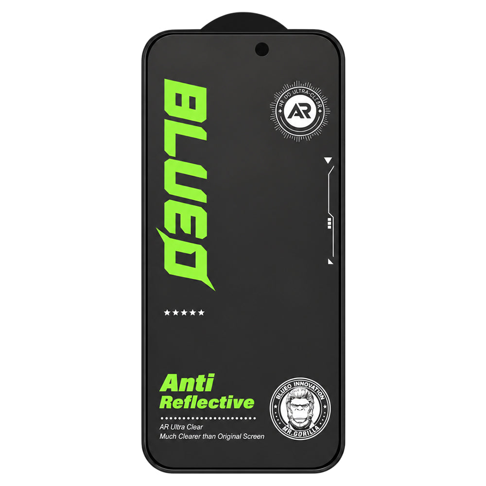 Mat zaštitna folija za ekran Blueo Anti Reflective HD za Apple iPhone 18 Pro, kaljeno staklo, lepljenje celom površinom, crna