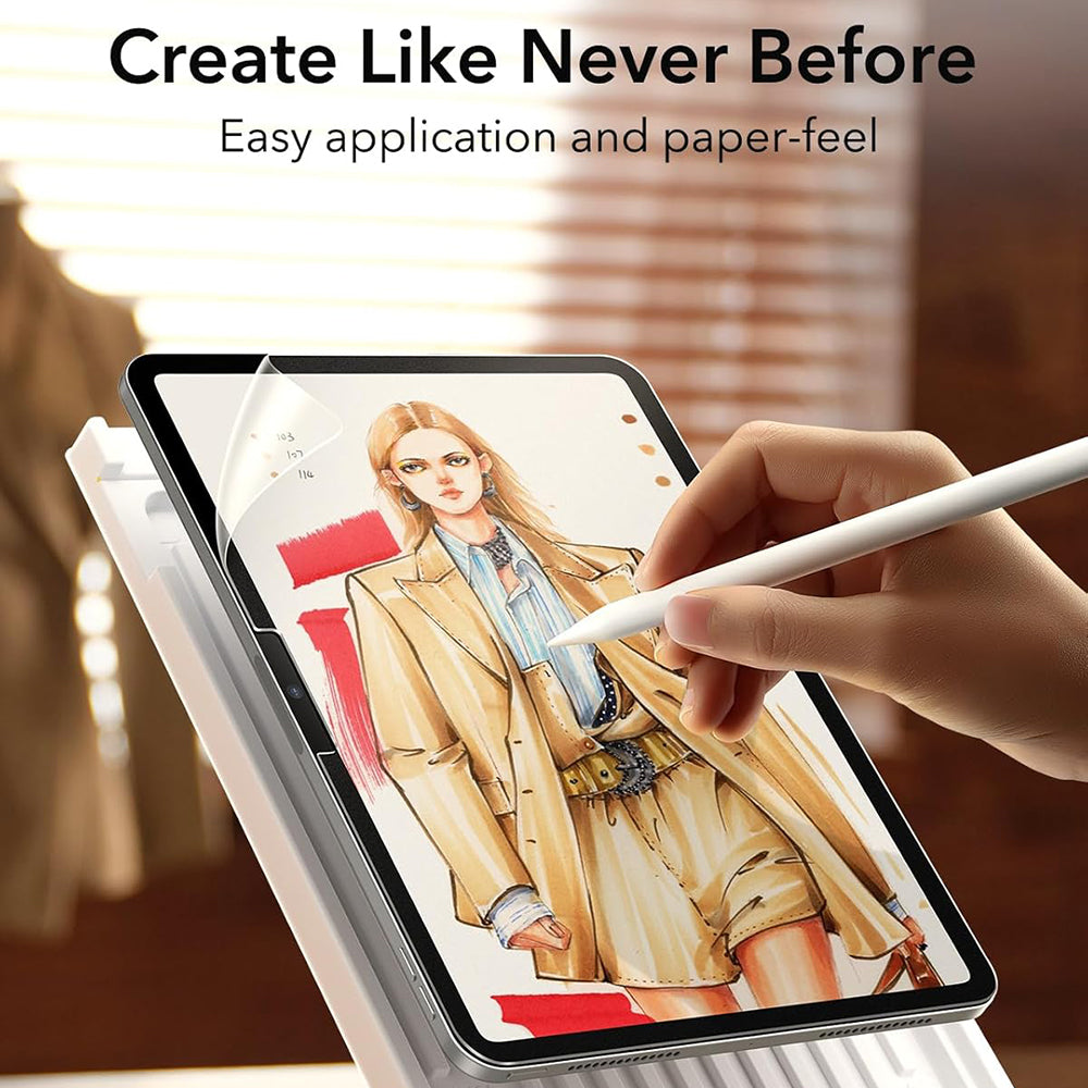 Zaštitna folija Ecran Matte ESR Paper Feel za Apple iPad Air 13 (2025) / Air 13 (2024), Plastika, Full Glue, Set 2 komada