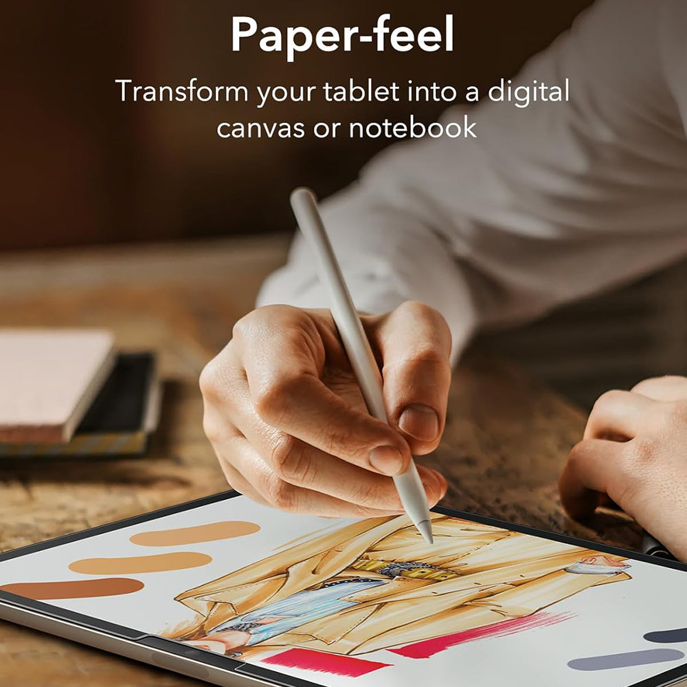 Zaštitna folija Ecran Matte ESR Paper Feel za Apple iPad Air 13 (2025) / Air 13 (2024), Plastika, Full Glue, Set 2 komada