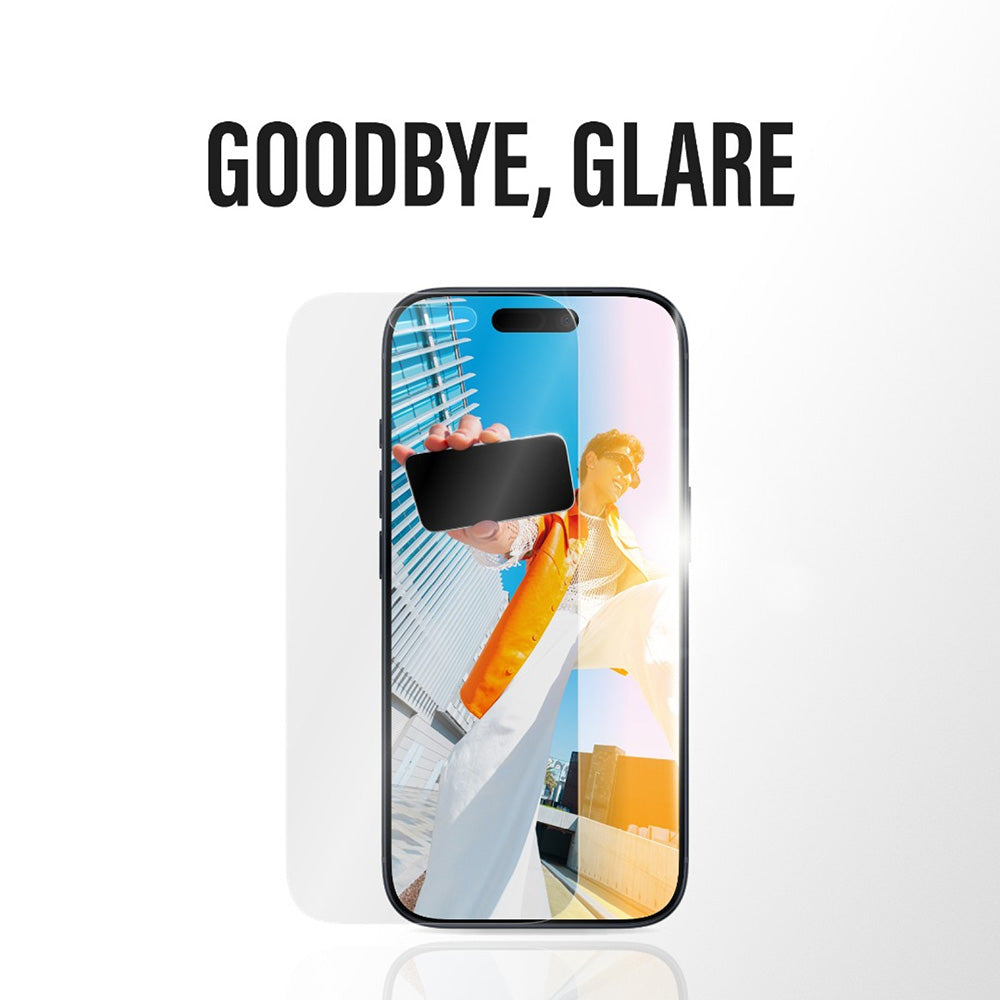Folija za zaštitu ekrana Matte PanzerGlass Armor EasyAligner za Apple iPhone 17 / 16 Pro, Kaljeno staklo, Full Glue