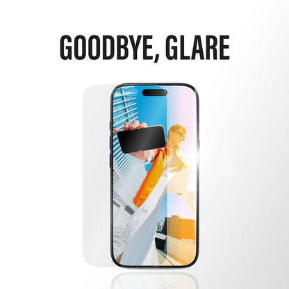 Folija za zaštitu ekrana Matte PanzerGlass Armor EasyAligner za Apple iPhone 17 / 16 Pro, Kaljeno staklo, Full Glue