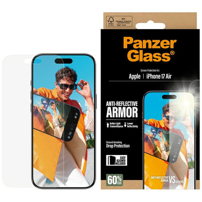 Folija za zaštitu ekrana Matte PanzerGlass Armor EasyAligner za Apple iPhone 17 Air, Kaljeno staklo, Full Glue