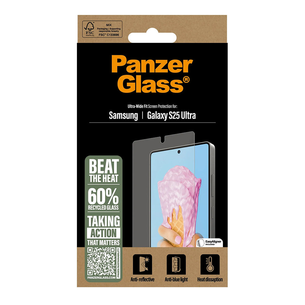 Folija za zaštitu ekrana PanzerGlass Ultra-Wide Fit All-in-One za Samsung Galaxy S25 Ultra S938, Kaljeno staklo, Full Glue