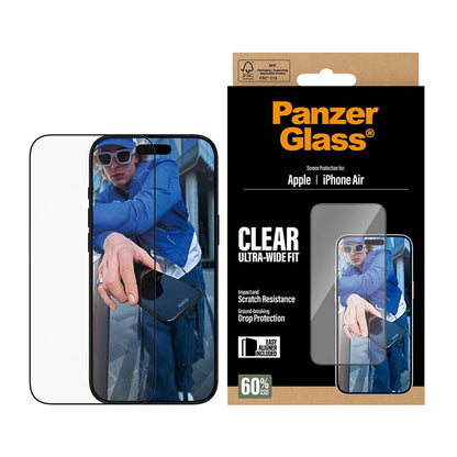 Folija za zaštitu ekrana PanzerGlass Ultra-Wide Fit EasyAligner za Apple iPhone 17 Air, Kaljeno staklo, Full Glue, Crna