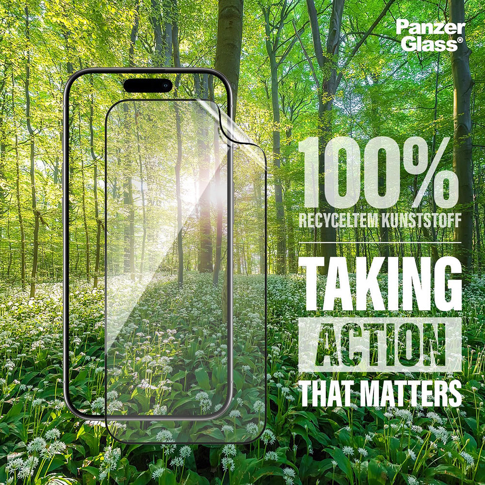 Folija za zaštitu ekrana PanzerGlass Ultra-Wide Fit EyeCare za Apple iPhone 16 Pro Max, Kaljeno staklo, Full Glue, Crna