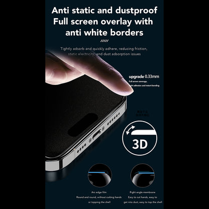 Zaštitna folija Ekran Privacy Anank 1X Reinforced 360 za Apple iPhone 16, Kaljeno Staklo, Full Glue, 2.5D