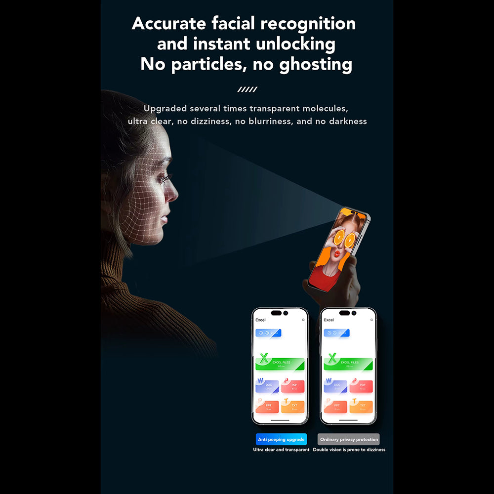 Zaštitna folija Ekran Privacy Anank 3X Reinforced za Apple iPhone 16 Pro Max, Kaljeno Staklo, Full Glue, 2.5D