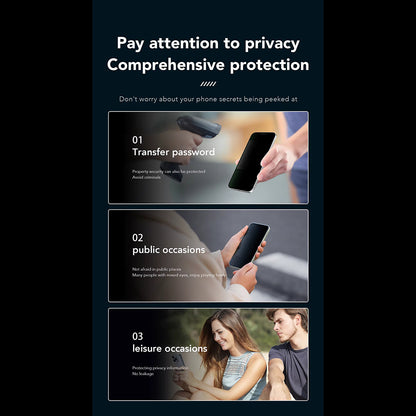 Zaštitna folija Ekran Privacy Anank 3X Reinforced za Apple iPhone 16 Pro, Kaljeno Staklo, Full Glue, 2.5D