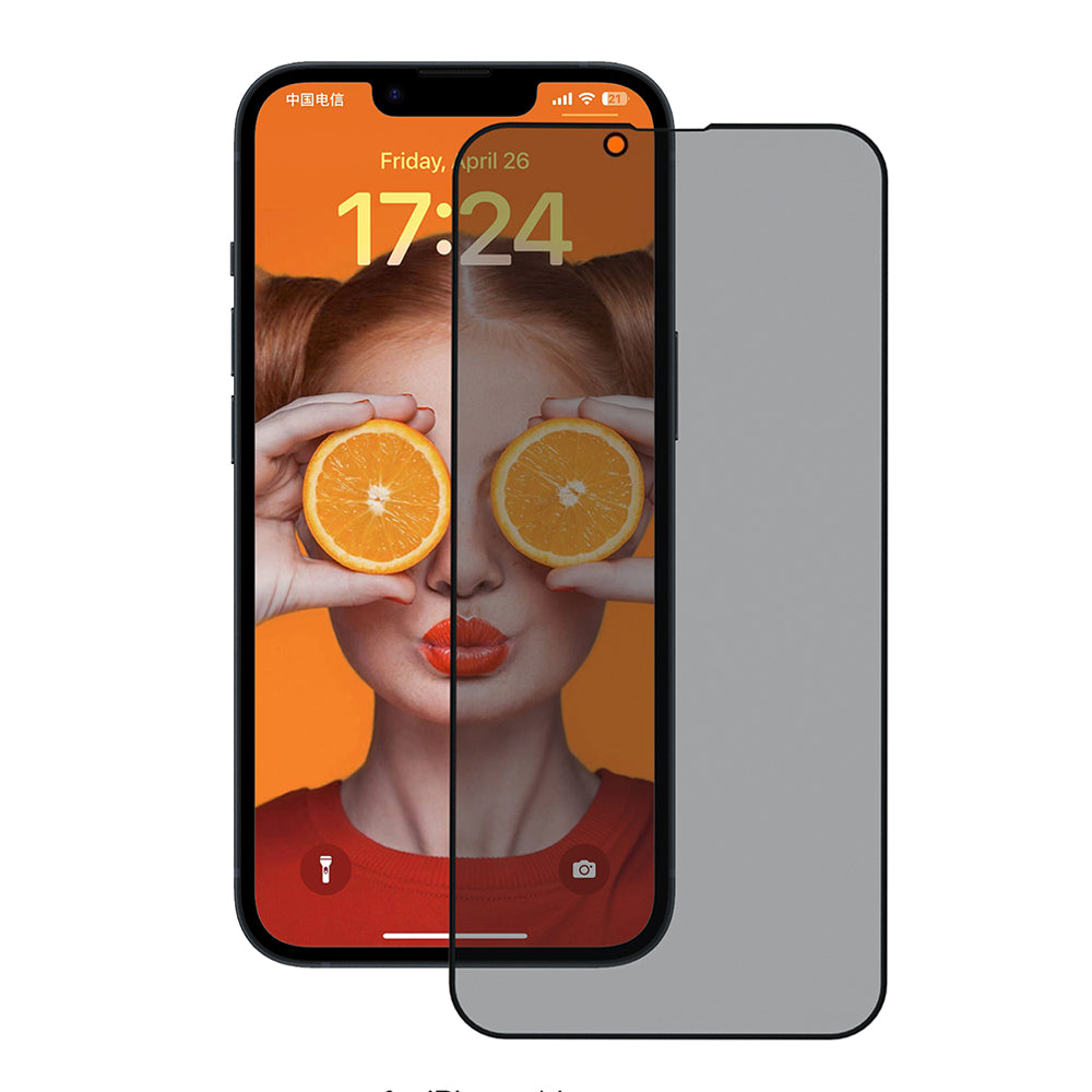 Zaštitna folija Ekran Privacy Anank 3X Reinforced za Apple iPhone 17e / 16e / 14 / 13 Pro, Kaljeno Staklo, Full Glue, 2.5D