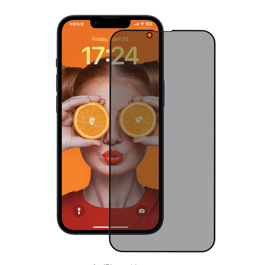 Zaštitna folija Ekran Privacy Anank 3X Reinforced za Apple iPhone 17e / 16e / 14 / 13 Pro, Kaljeno Staklo, Full Glue, 2.5D