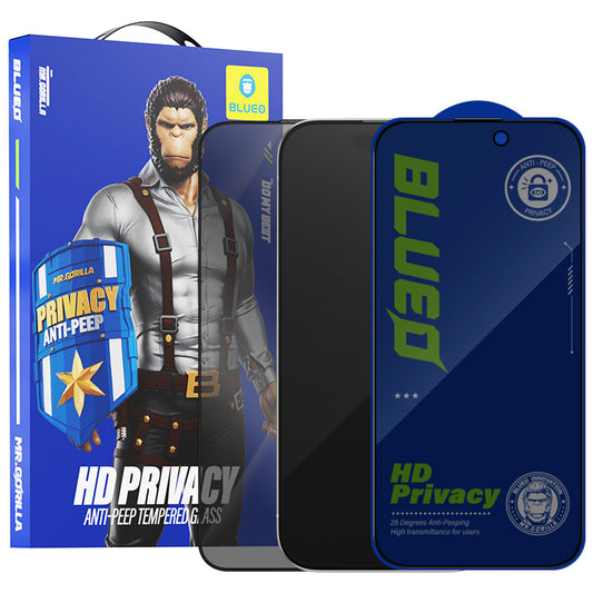 Folija za zaštitu ekrana Privacy Blueo Anti-Peep za Apple iPhone 12 Pro Max, Kaljeno staklo, Full Glue