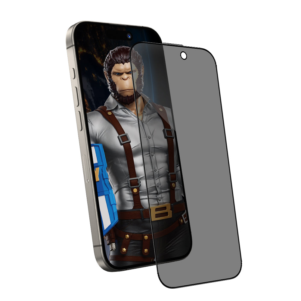 Zaštitna folija Ekran Privacy Blueo Anti-Peep za Apple iPhone 15 Pro Max, Kaljeno Staklo, Full Glue