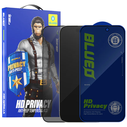 Zaštitna folija Ekran Privacy Blueo Anti-Peep za Apple iPhone 16 / 15, Kaljeno Staklo, Full Glue