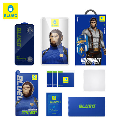 Zaštitna folija Ekran Privacy Blueo Anti-Peep za Apple iPhone 16 / 15, Kaljeno Staklo, Full Glue