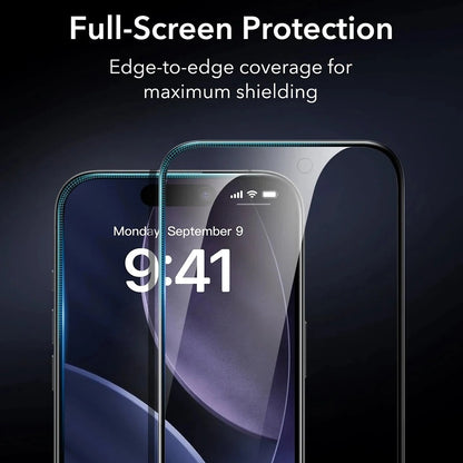 Folija za zaštitu ekrana Privacy ESR Armorite UltraFit za Apple iPhone 17 Pro Max, Kaljeno staklo, Full Glue, Set od 3 komada