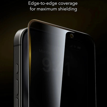 Zaštitna folija Ecran Privacy ESR UltraFit Armorite Pro za Apple iPhone 17 / 16 Pro, Kaljeno staklo, Full Glue, Set od 3 komada