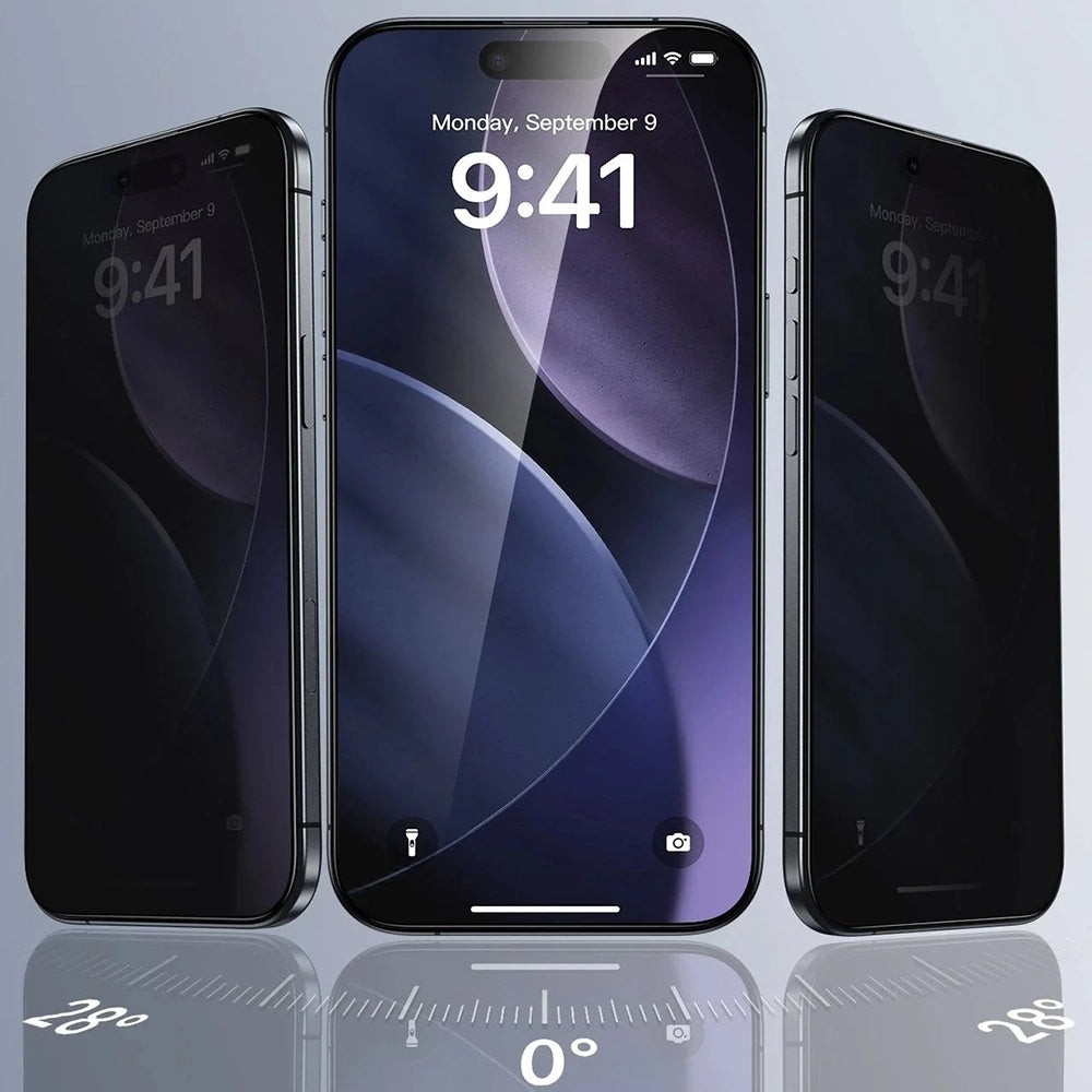 Zaštitna folija Ekran Privacy ESR UltraFit Classic za Apple iPhone 18 Pro Max, Kaljeno staklo, Full Glue, Set od 3 komada