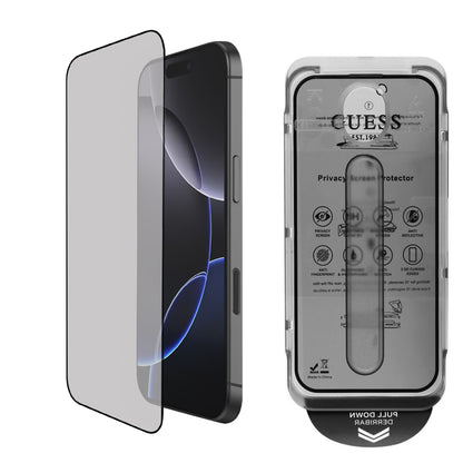 Folija za zaštitu ekrana Privacy Guess za Apple iPhone 16 Pro Max, Kaljeno staklo, Full Glue, 2.5D, GUTGP16XBOKGCIP