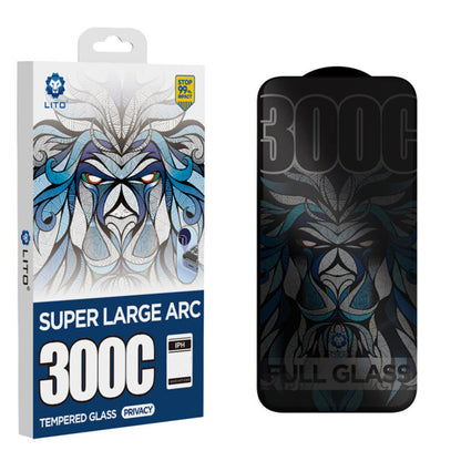 Folija za zaštitu ekrana Privacy Lito D+ Max 300C za Apple iPhone 17 Pro, Kaljeno staklo, Full Glue