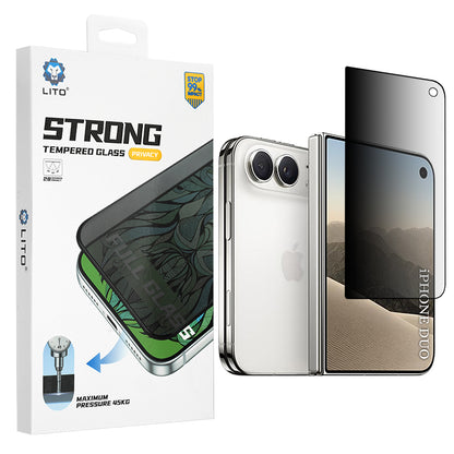 Zaštitna folija za spoljašnji ekran Privacy Lito D+ Max Strong za Apple iPhone Duo, Kaljeno staklo, Full Glue