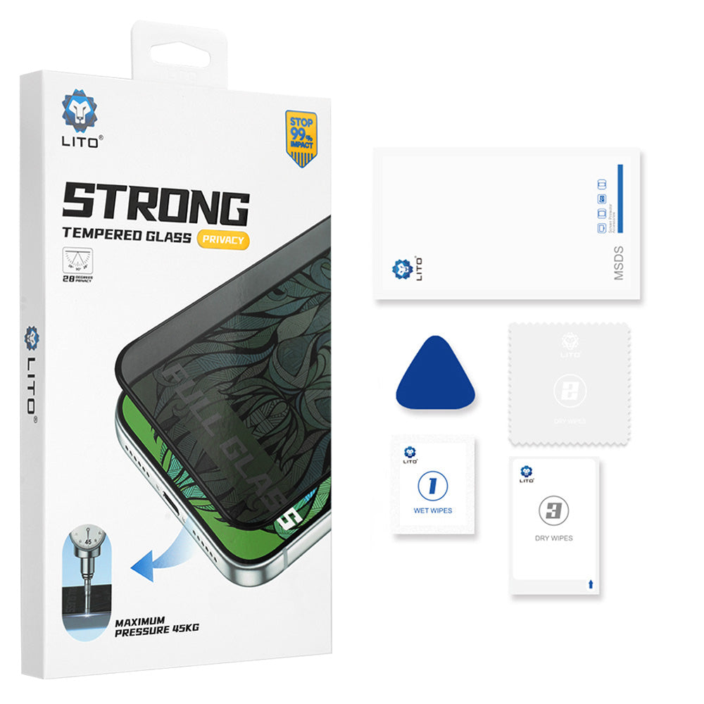 Zaštitna folija za spoljašnji ekran Privacy Lito D+ Max Strong za Apple iPhone Duo, Kaljeno staklo, Full Glue