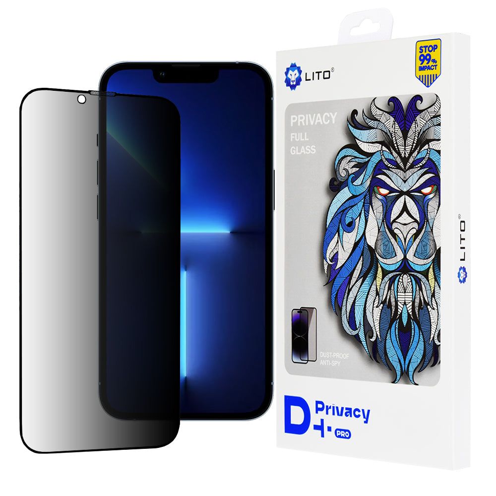 Zaštitna folija Ekran Privacy Lito D+ Pro za Apple iPhone 14 Plus / 13 Pro Max, Kaljeno Staklo, Full Glue