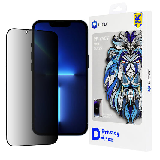 Zaštitna folija Ekran Privacy Lito D+ Pro za Apple iPhone 14 Plus / 13 Pro Max, Kaljeno Staklo, Full Glue