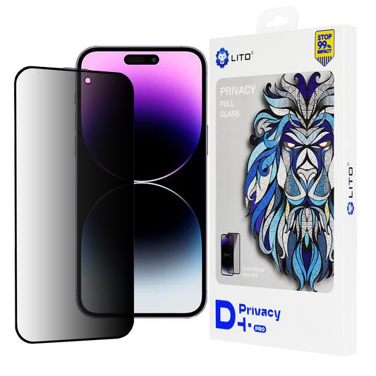 Zaštitna folija Ekran Privacy Lito D+ Pro za Apple iPhone 14 Pro Max, Kaljeno Staklo, Full Glue