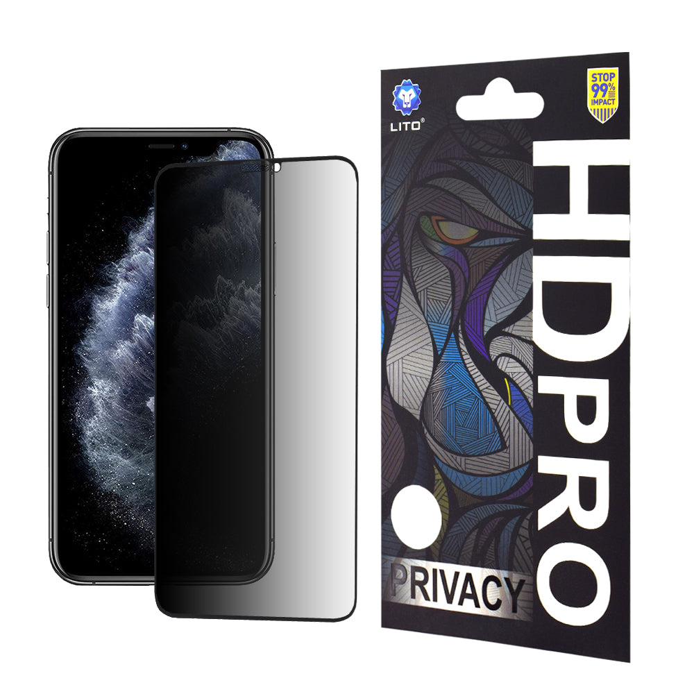Zaštitna folija Ekran Privacy Lito HD Pro za Apple iPhone 11 Pro Max / XS Max, Kaljeno staklo, Full Glue