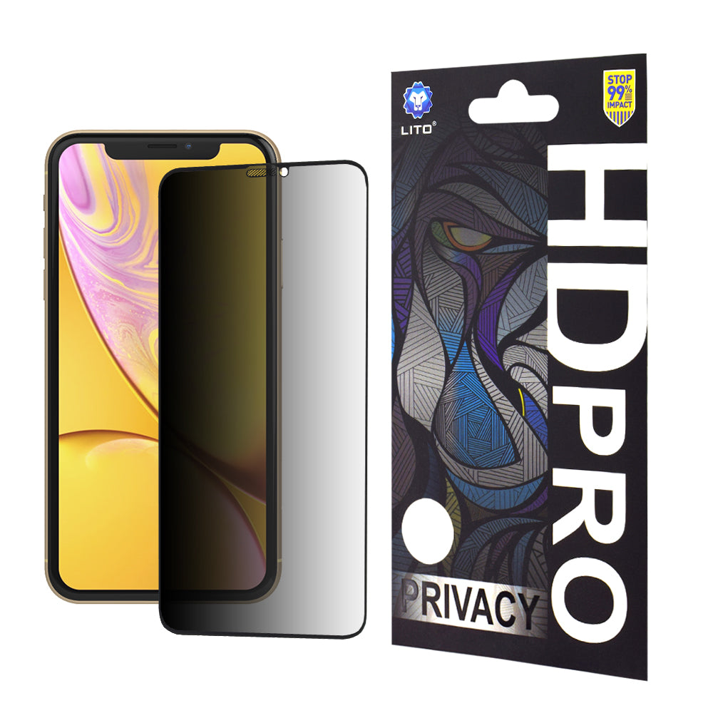 Zaštitna folija Ekran Privacy Lito HD Pro za Apple iPhone 11 / XR, Kaljeno staklo, Full Glue