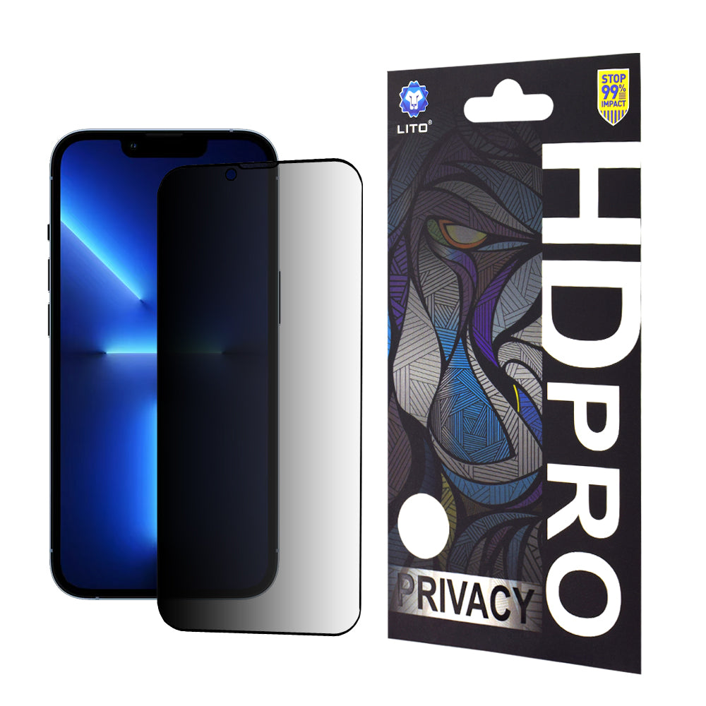 Zaštitna folija Ekran Privacy Lito HD Pro za Apple iPhone 14 Plus / 13 Pro Max, Kaljeno staklo, Full Glue