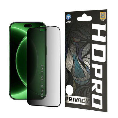Zaštitna folija Ekran Privacy Lito HD Pro za Apple iPhone 18 Pro, Kaljeno Staklo, Full Glue