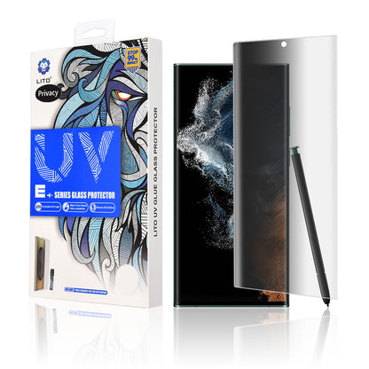 Zaštitna folija Ekran Privacy Lito za Samsung Galaxy S22 Ultra 5G S908, Kaljeno Staklo, UV Lepak, 3D