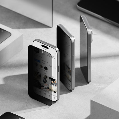 Zaštitna folija za ekran Privacy Ringke Easy Slide za Apple iPhone 18 Pro, Kaljeno staklo, Full Glue, Set od 2 komada