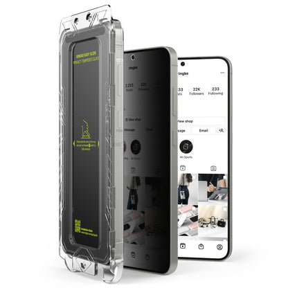 Zaštitna folija Ekran Privacy Ringke Easy Slide za Samsung Galaxy S25+ S936, Kaljeno Staklo, Full Glue, Set 2 komada