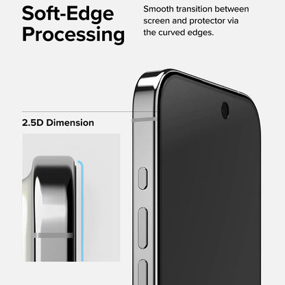 Folija za zaštitu ekrana Privacy Ringke za Apple iPhone 15 Pro, Kaljeno staklo, Full Glue