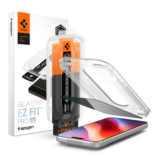 Zaštitna folija Ekran Privacy Spigen GlastR EZ FIT Pro HD za Apple iPhone 18 Pro Max, Kaljeno Staklo, Full Glue AGL12034