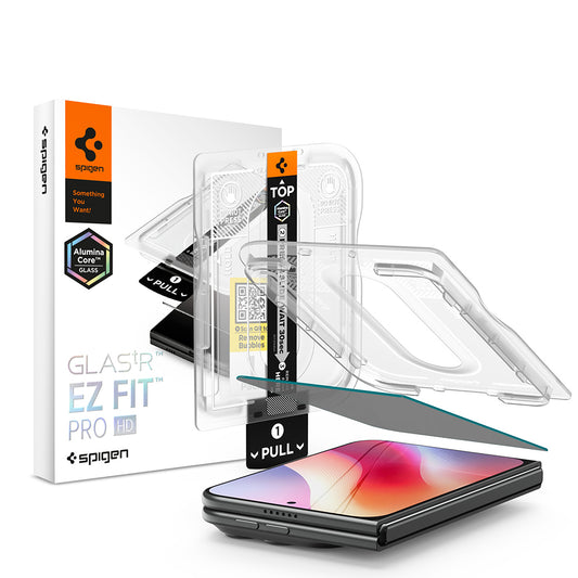 Zaštitna folija za spoljašnji ekran Privacy Spigen GlastR EZ FIT Pro HD za Apple iPhone Duo, Kaljeno staklo, Full Glue AGL12016