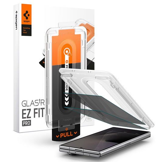 Zaštitna folija za spoljašnji ekran Privacy Spigen GlastR EZ FIT Pro za Samsung Galaxy Z Fold8 Ultra F976, Kaljeno staklo, Full Glue, Set od 2 komada