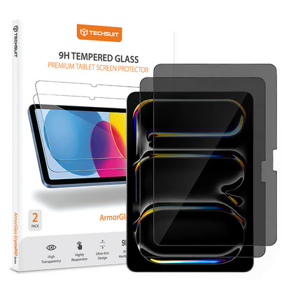 Zaštitna folija Ekran Privacy Techsuit ArmorGlass CrystalHD za Apple iPad Pro 11 (2024), Kaljeno Staklo, Full Glue, Set 2 komada